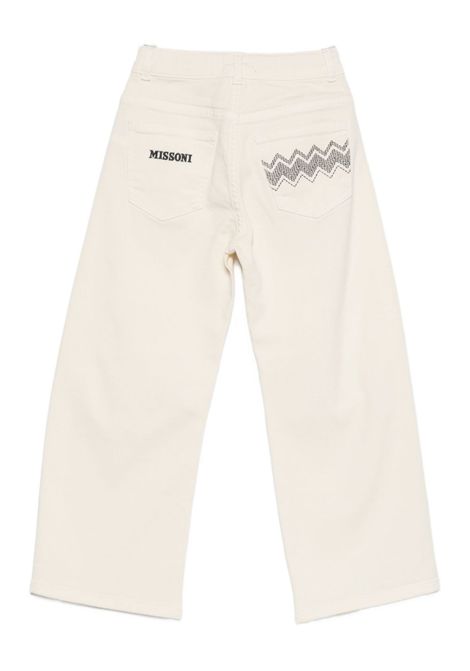 Jeans con ricamo a zigzag MISSONI KIDS | MX6P70 D0039102